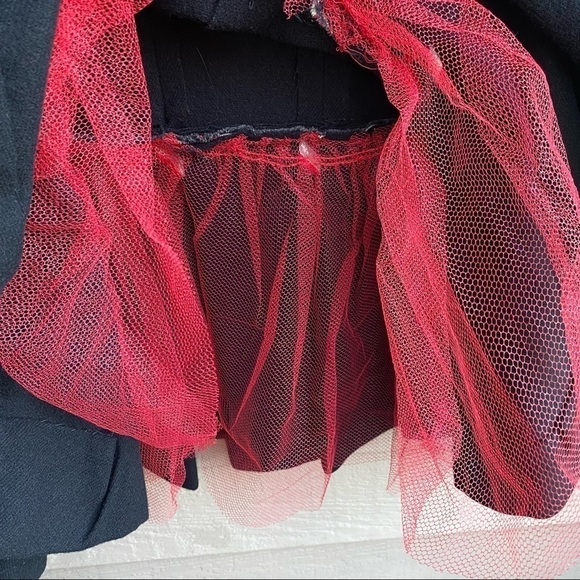 50s Vintage Black with Red & White Stripe Day Dress Nautical Dress ALCO - Picture 7 of 11